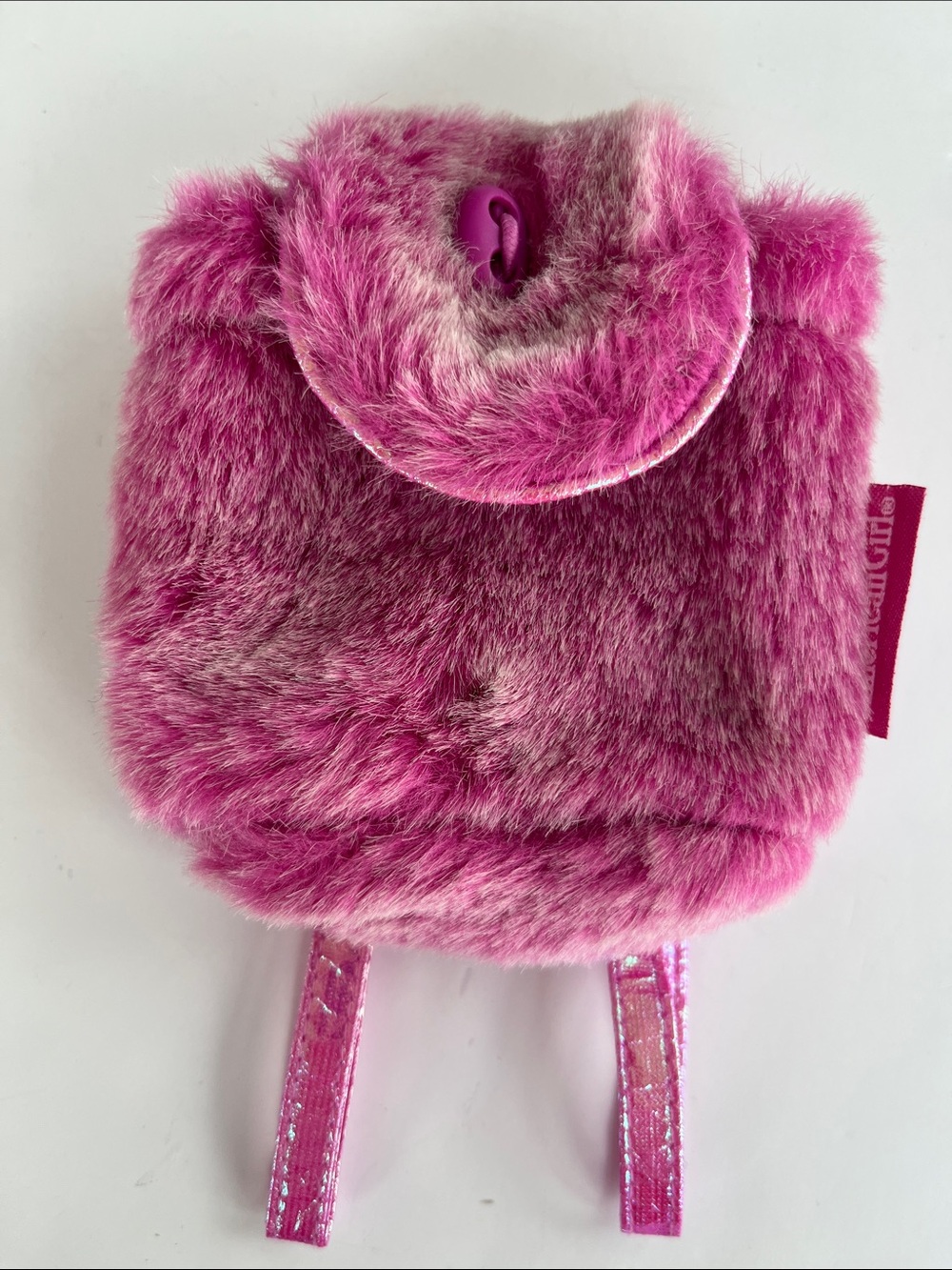 American Girl Vintage Hot Pink Fuzzy Doll Backpack